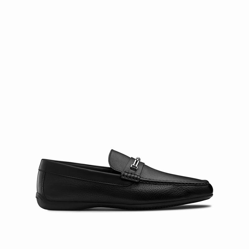 Russell & Bromley Data Snaffle Trim Loafers Men's Black [SQO10032WO]